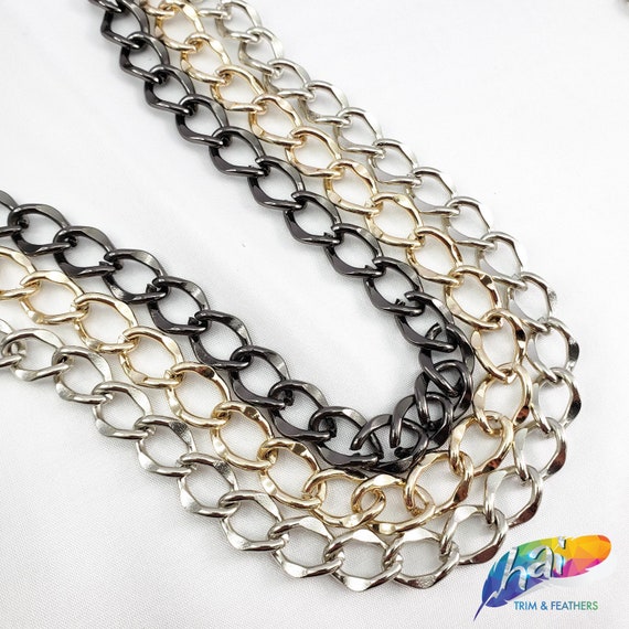 1pc Fancy Oval Link Silver Plated Metal Chain Necklace Base