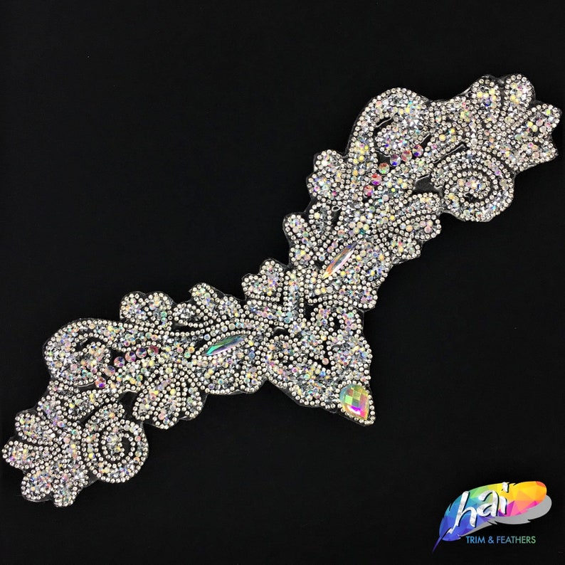 GelBack Rhinestone Appliques Colored Ironon Crystal Etsy