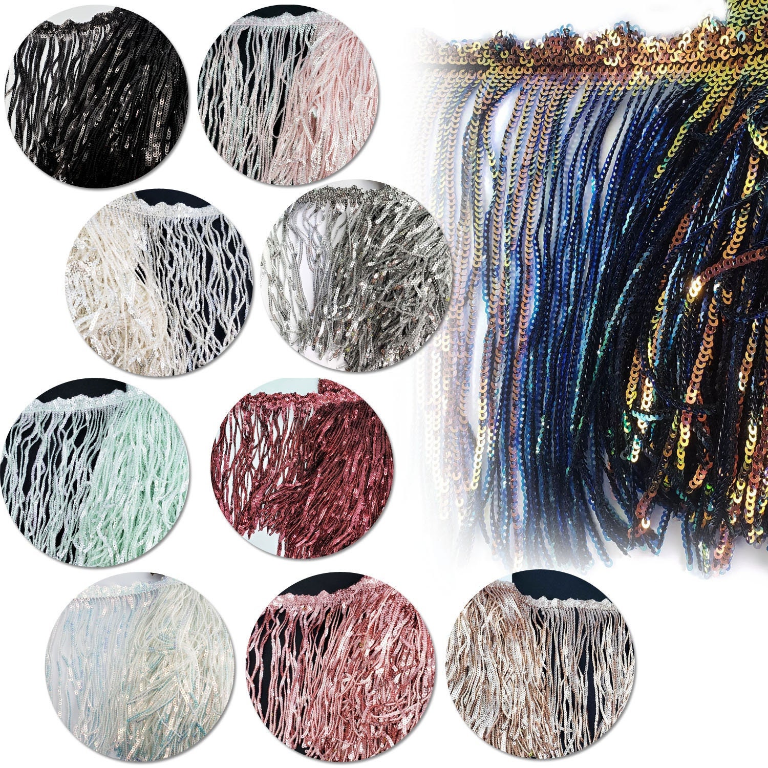 【COLOR iN ID】Fringe slip DSI 2228 Elastic Shaded Fringe 30cm | Danceshopper