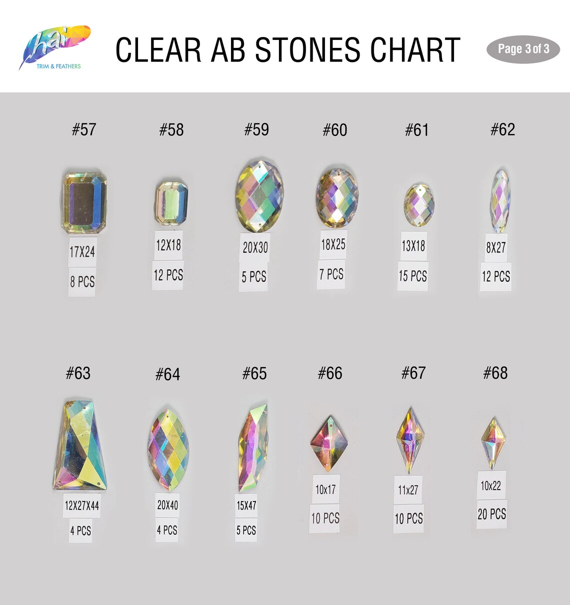 Loose Clear AB Resin Rhinestones Crystal AB Sew On Iridescent Etsy