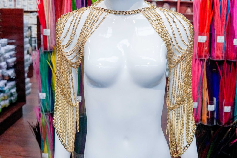 Gold Shoulder Chain RD-045 Body Jewelry Chain Body Jewelry Shoulder Piece Festival Shoulder Necklace Fashion Body Chain