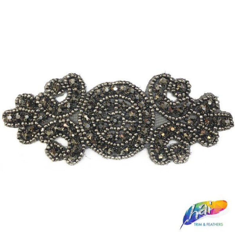 Wedding Formal Prom Crystal Patch RA-085 Beaded Rhinestone Applique