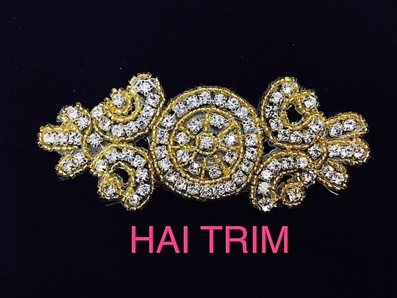 Wedding Formal Prom Crystal Patch RA-085 Beaded Rhinestone Applique