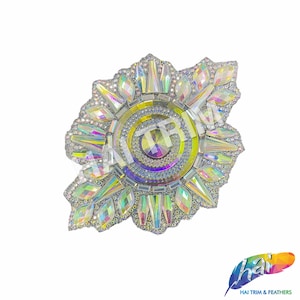 Gel-Back Rhinestone Appliques, Colored Iron-on Crystal Rhinestone Patches, IRA-075