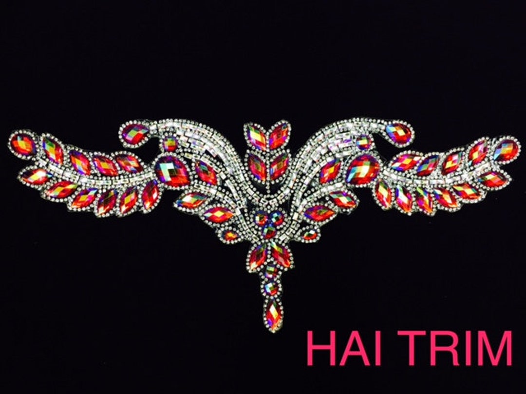 Gelback Rhinestone Appliques, Colored Ironon Crystal Rhinestone