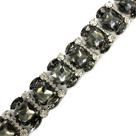 Rhinestone Trim by the yard Crystal Rhinestone Trimming Rhinestone Banding RT-002
