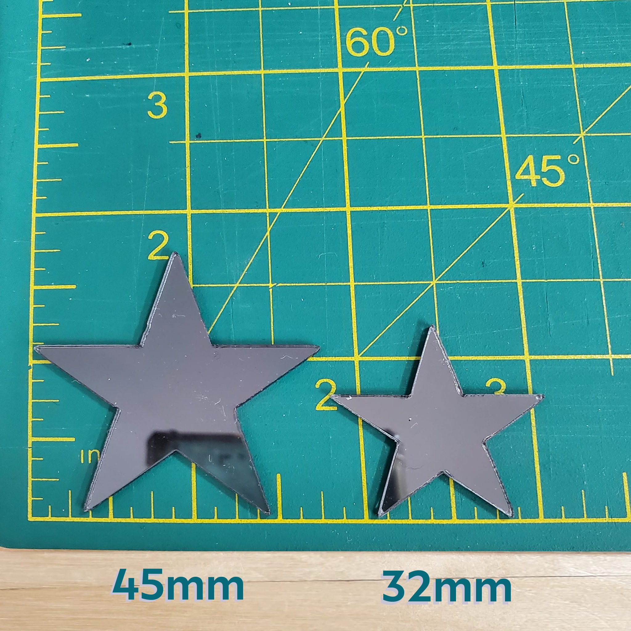 Loose Gray Mirrors, Silver Mirror Rhinestones, Grey Star Cut