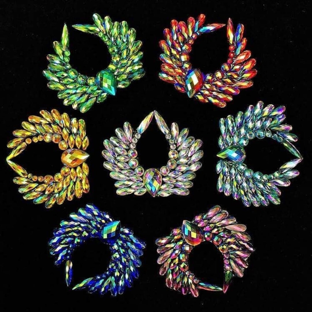 Gelback Rhinestone Appliques, Colored Ironon Crystal Rhinestone