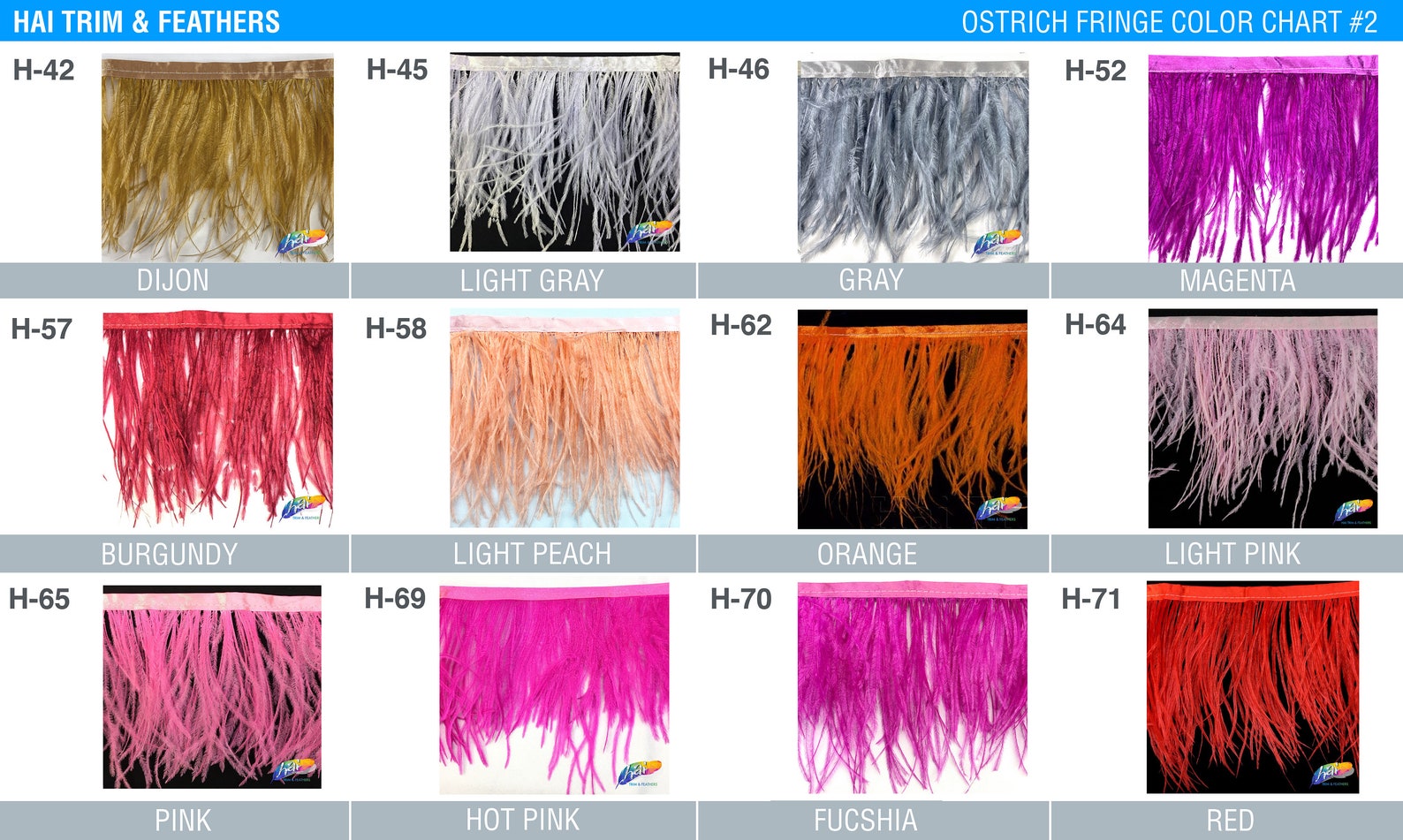 46 Ostrich Fringe by the Yard Ostrich Feather Fringe Etsy