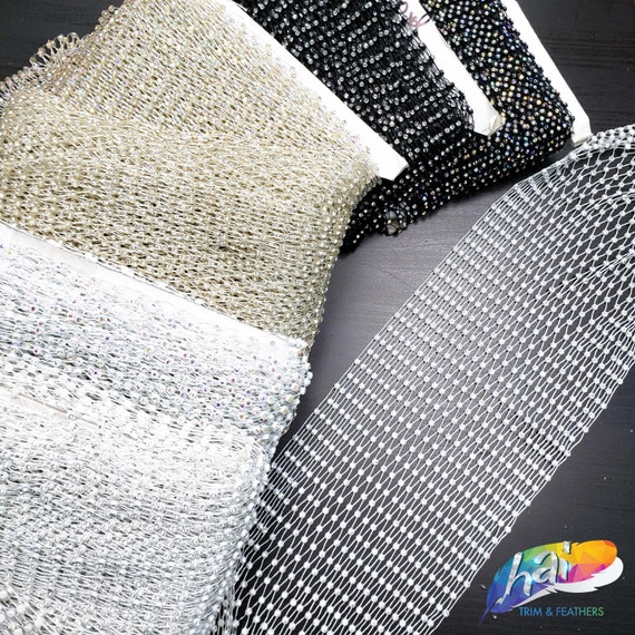 Rhinestone best sale mesh fabric