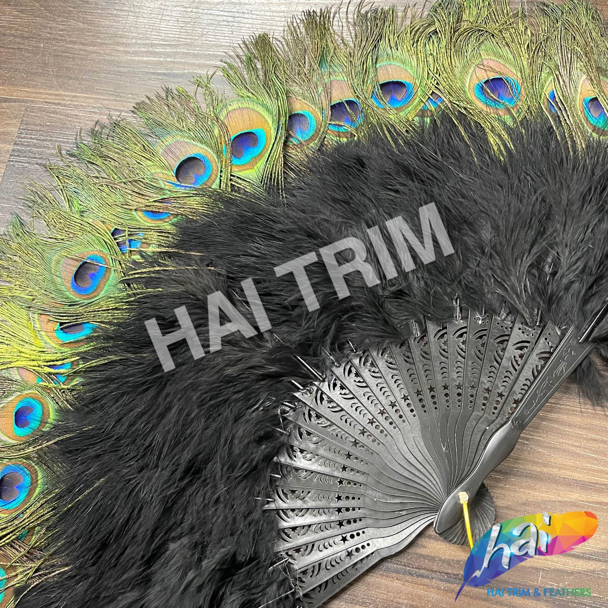 白孔雀の羽根扇子 - Etsy 日本