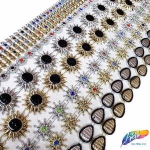 Silver Rhinestone Plastic Stud Trim, Gold Plastic Trim w/ Acrylic Stones,Decorative Trim Acrylic Banding by the yard,PST-076-077-078-079-080