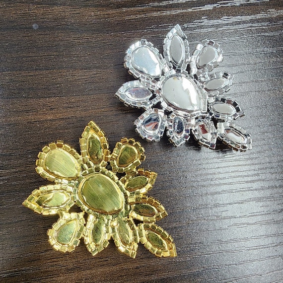15 Pcs Pérola Strass Borboleta Gravata Patches Crwon Calor Applique | Brasil