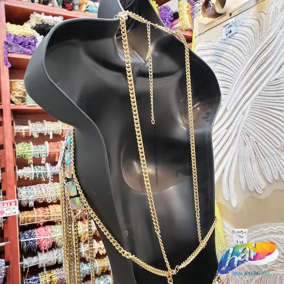 Gold Chain Dress, Rhinestone Chain Dress, Dancer Jewelry, Red Festival Dress,  Sexy Full Body Dress, Body Jewelry, Fashion Body Chain, XY3180 - Etsy