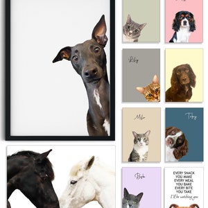 Custom Pet Portrait Giclée Art Print, Unframed