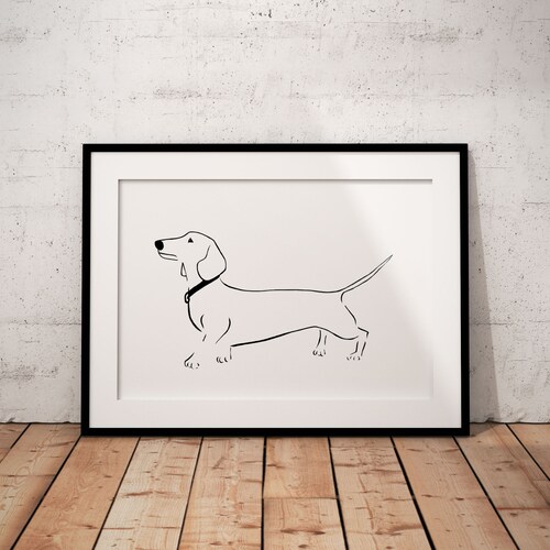 Dachshund Print Hot on Each Others Tails Sausage Dog Art - Etsy