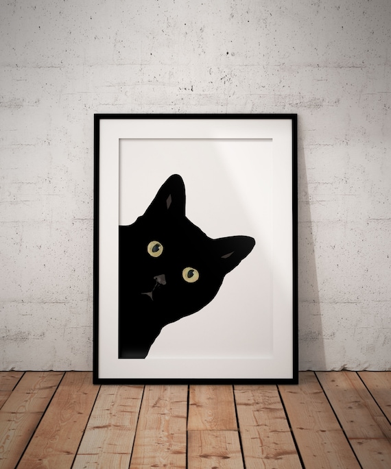 Wall Décor Home Décor Cat Poster Gallery Wall Art Minimalist Cat Poster