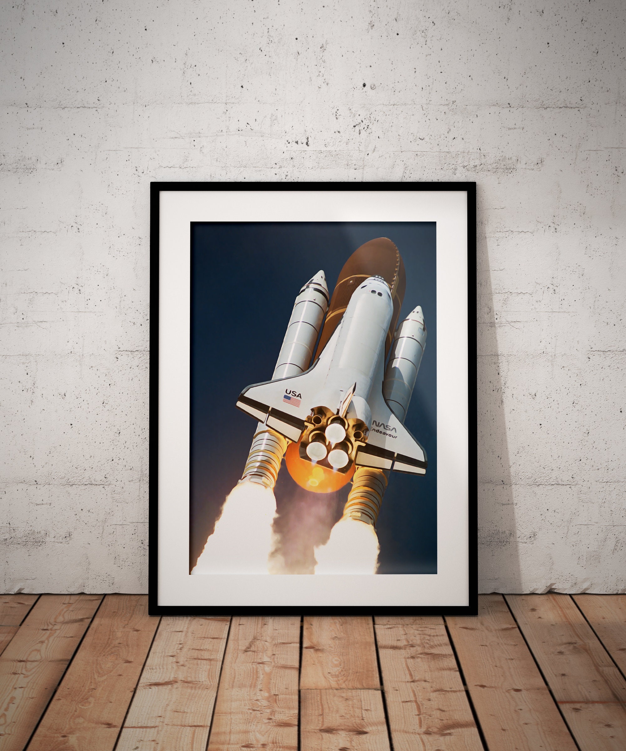 Shuttle Print Space Shuttle Endeavour Poster Digital Print | Etsy UK