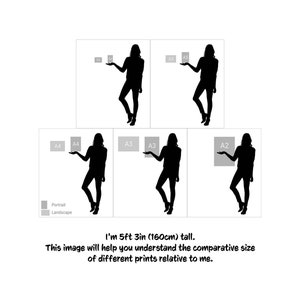 May include: A person standing next to different sizes of paper, labeled A2, A3, A4, and A5. The person is 5 feet 3 inches tall, which is 160 centimeters.