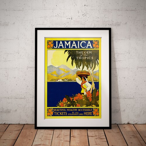 Travel Poster Jamaica Gift Vintage Art Print XR1008 Etsy