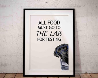 Unframed Black Labrador Wall Art – Peeking Dog Giclée Print – Funny Lab Illustration – Unframed Pet Portrait – A6 A5 A4 A3 A2 Sizes