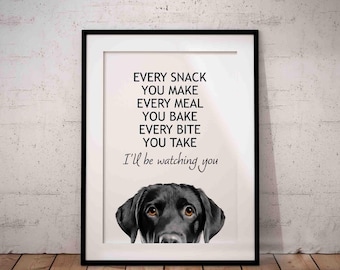 Black Labrador Giclée Art Print - Unframed