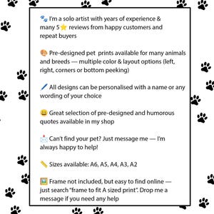 Black Cocker Spaniel Art Print, Funny Dog Quote, Optional Personalization (UNFRAMED) image 7