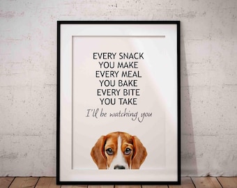 Funny Beagle Dog Print – 
