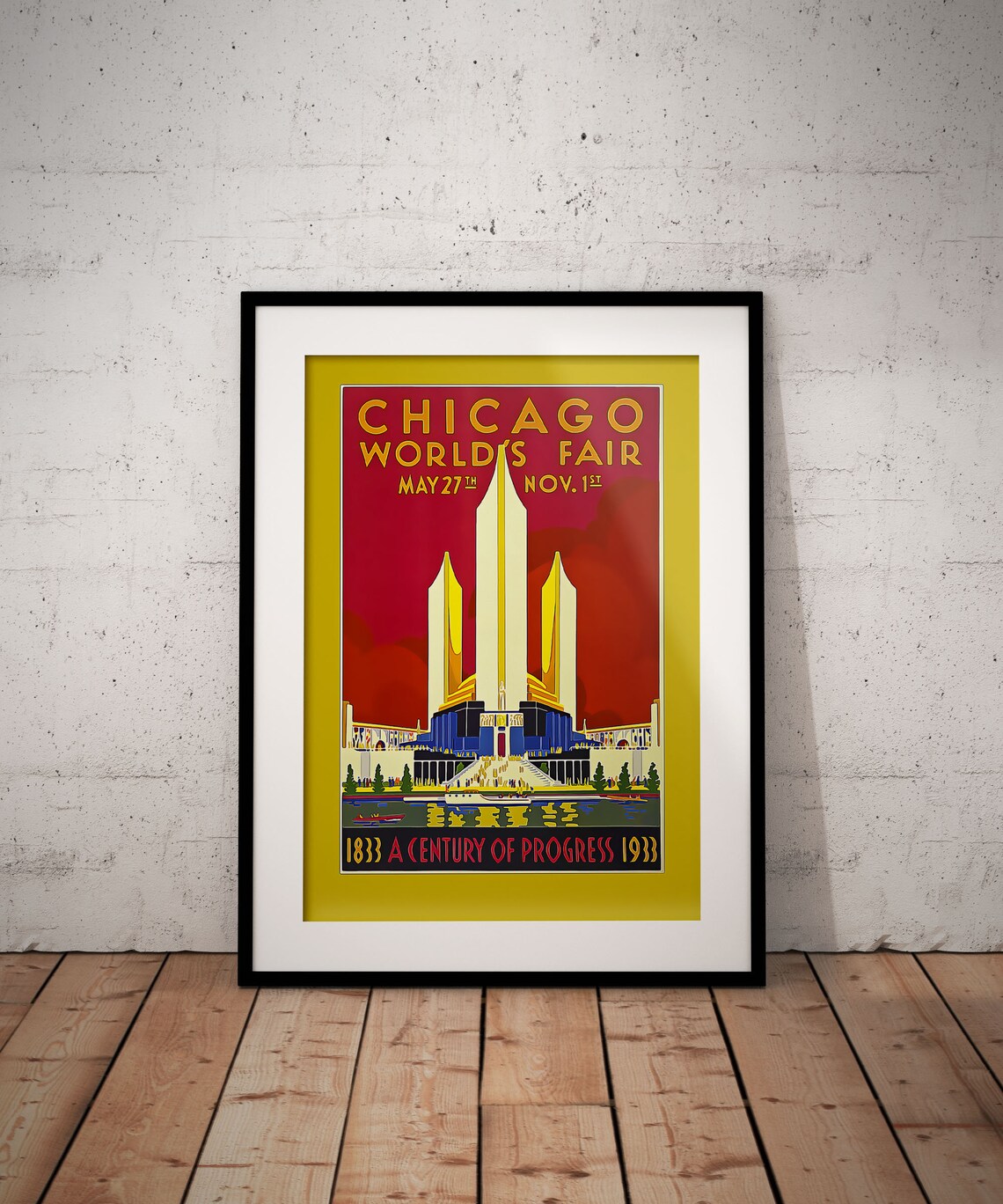 Chicago Print Remastered Vintage Travel Art Poster Chicago Etsy