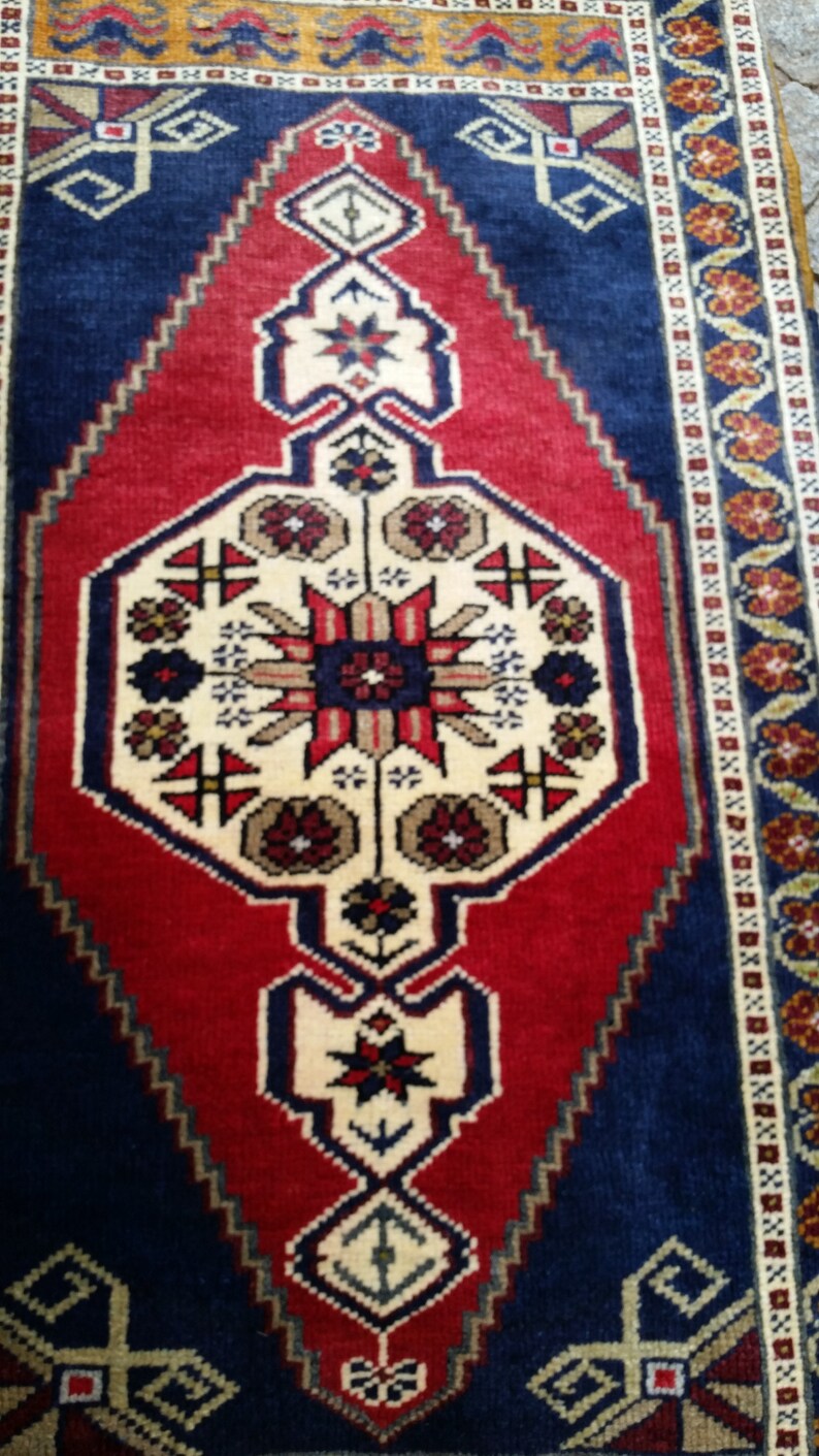 Yastik Door Mat,1.8x3.4 ft Oushak Rug boho decor rug Turkish small rug Oriental Small Anatolia Rugs Vintage Small Turkish Rug wool rug