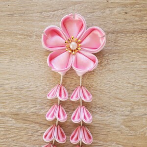 Ornement Capillaire Kanzashi Fleur De Cerisier Sakura Doré - Neuf Sans étiquette - Pour Cheveux