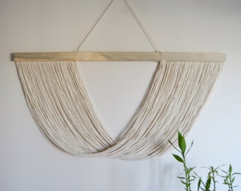 Macrame Wall Hanging, Fiber Tapestry Art, Bohemian Decoration, Boho Wall Decor, Housewarming gift, Headboard