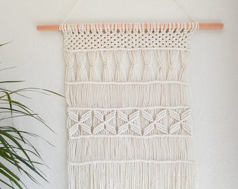 Macrame Wall Hanging, Geometric Pattern, Bohemian Room Decoration, Tapestry for Boho Home Decor, Macrame Wall Art