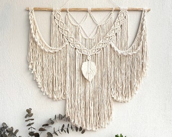 Grote Macrame muur opknoping, moderne geweven muur kunst, cadeau voor vrouwen, Boho wandtapijt, bruiloft achtergrond, Boho slaapkamer interieur decor