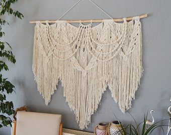 Extra Large Macrame Wall Hanging, Bohemian Decoration, Woven Wall Hanging, Macrame Mural, Housewarming gift, Headboard