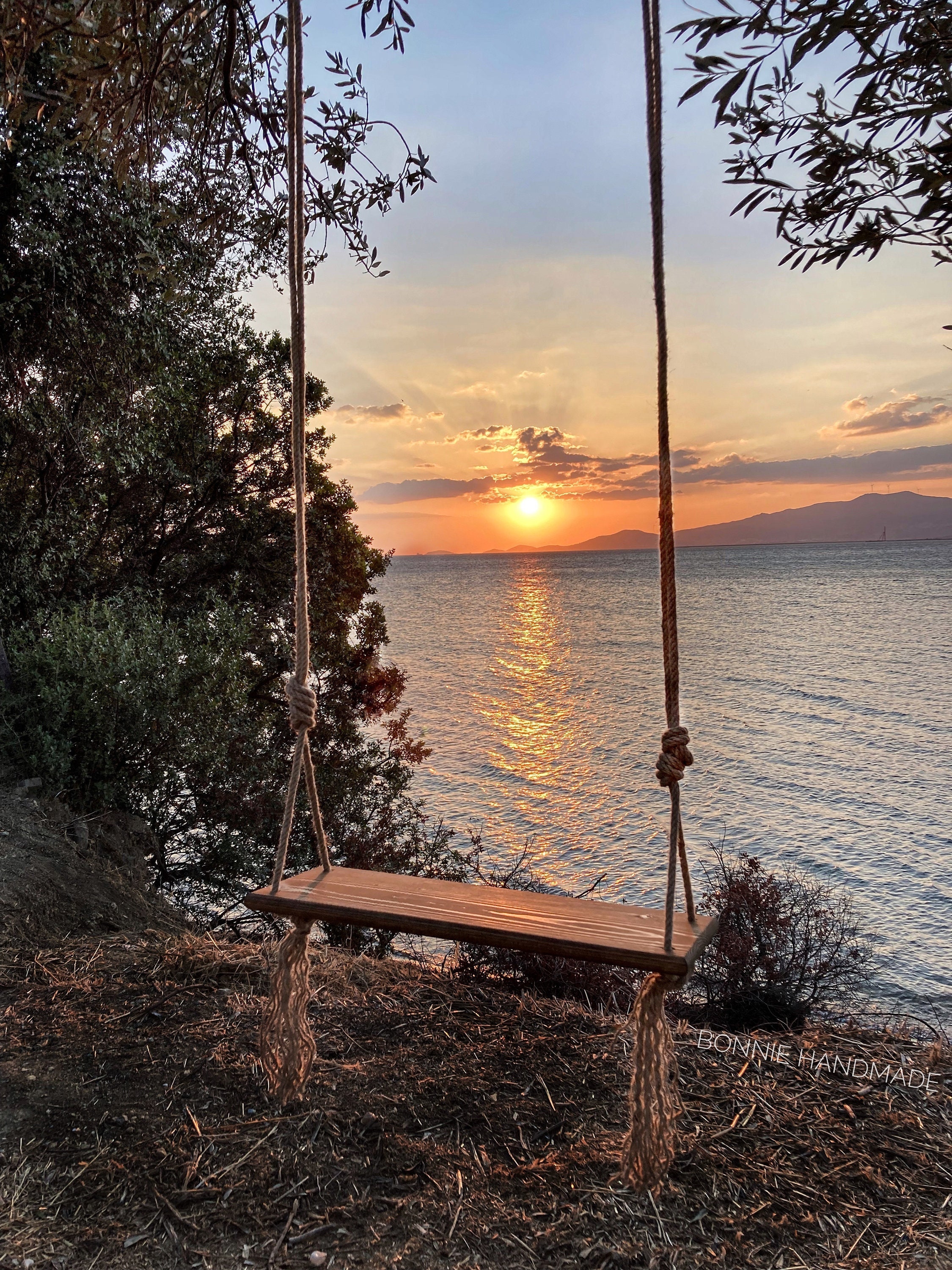 Wooden swing for home best sale