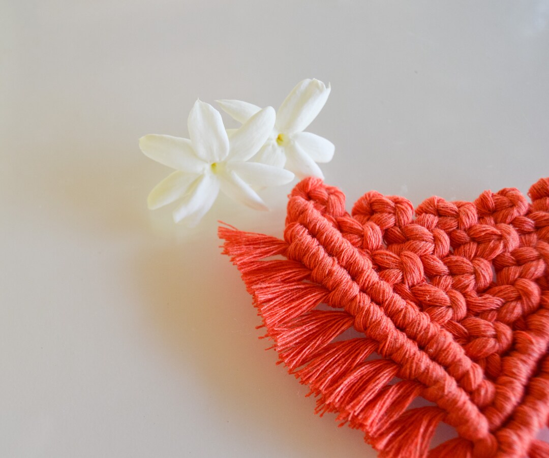 Set of 2 5 Macrame Hair Clip Macrame Hair Accessory Etsy