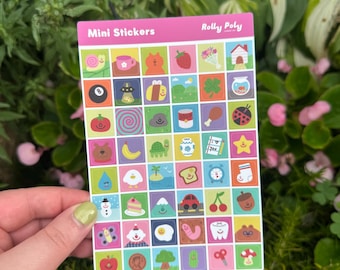 Mini Stickers - Matte Vinyl Sticker Sheet Weatherproof Waterproof Sticker Painter Drawing Art Crafty Artsy Deco Journaling