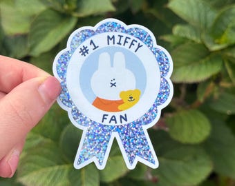 Miffy Fan Sticker- Glossy Glitter Vinyl Stickers Award Miffy Fanart