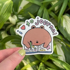 I Love to Journal - Glossy Vinyl Sticker Scrapbook Journaling Crafty Art Diary Collage Weatherproof Waterproof