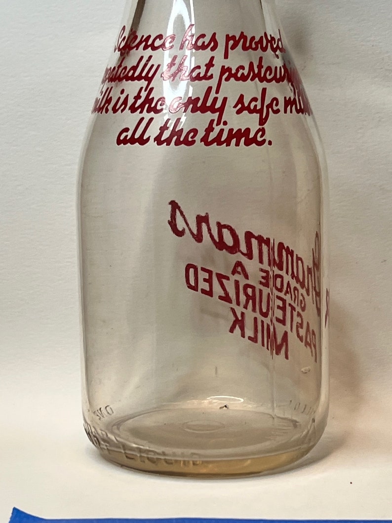 Vintage Quart Milk Bottle Grammars Grade A Pasteurized Milk - Etsy