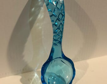Vintage (zeldzame) Kemple Yutec blauwglazen mangaangloed mosterdlepel