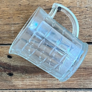 Vintage Hazel Atlas Colonial Block Clear Glass Creamer