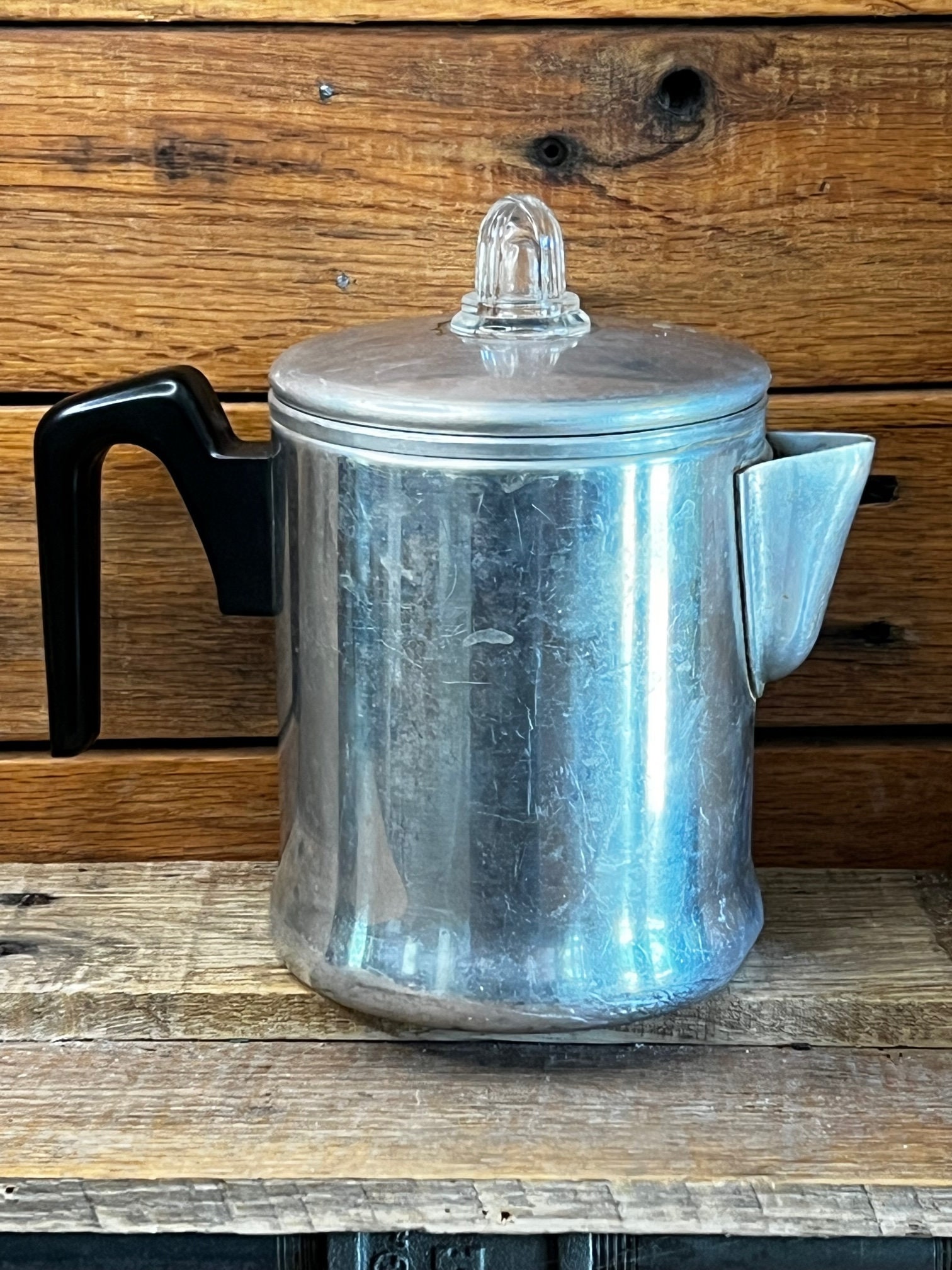 Vintage Mirro Aluminum Coffee Pot 1 Quart