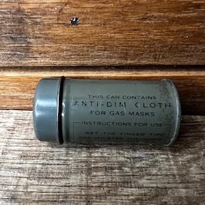 Very Vintage WWII Military Anti-Dim Cloth for Gas Masks with Cloth