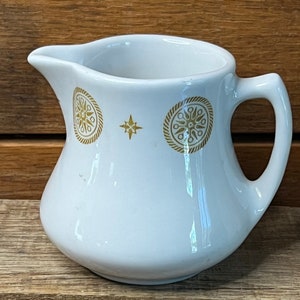 Restaurant Ware Individual Creamer, Shenango China U.S.A. Gold Medallion Restaurant Creamer, 1970’s H-27 Coffee Lover’s Gift