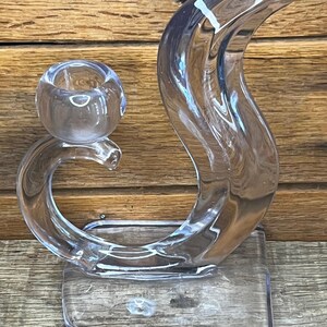 Vintage Clear Lead Crystal Candlestick Holder