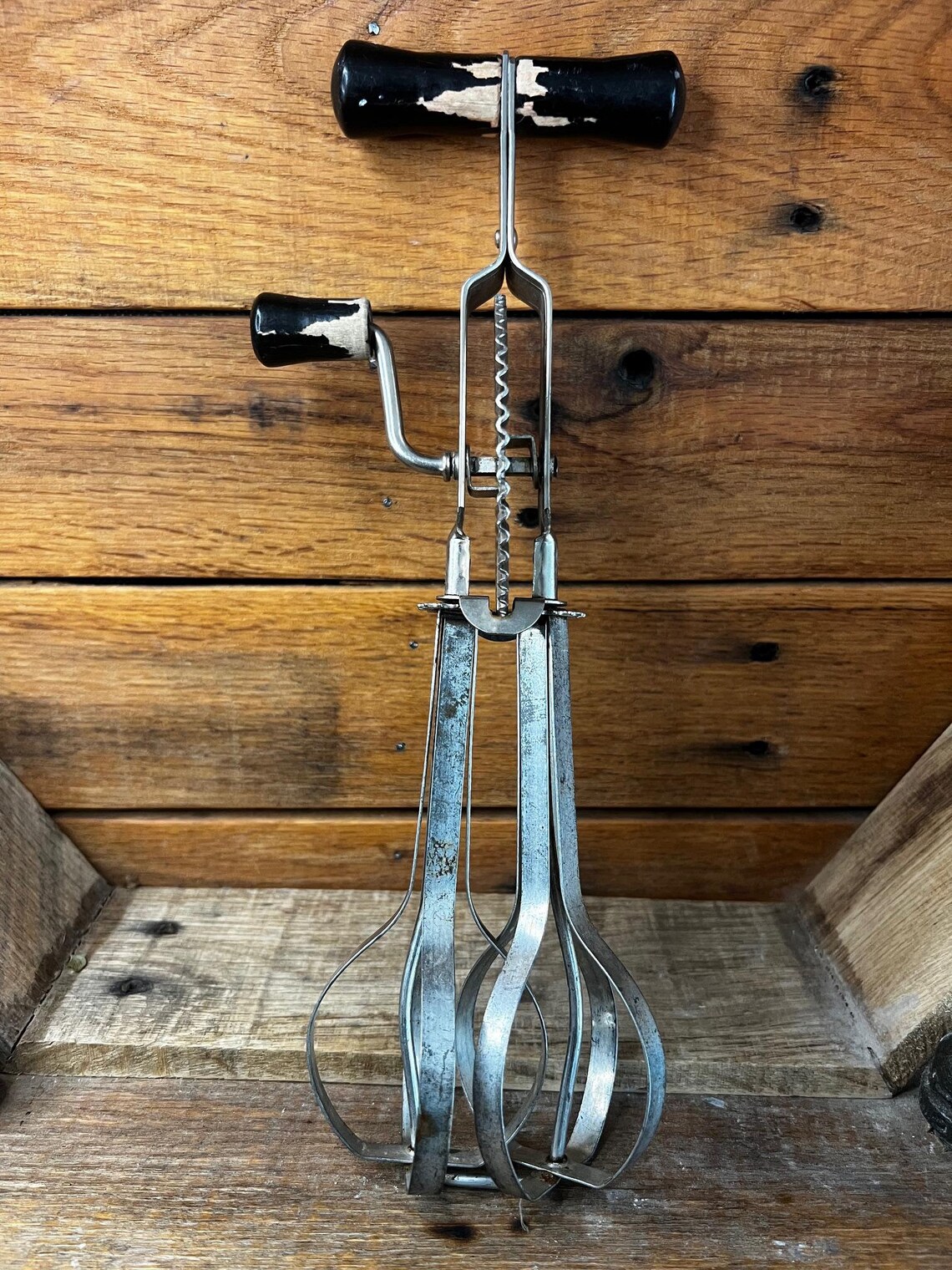 Vintage High-speed Super Center Drive Beater - Black Wood Handle ...