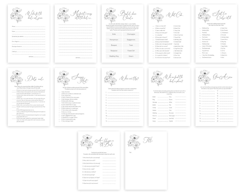 Bridal Shower Games Templates Printable Game Editable Canva Etsy Bridal Shower Games Templates Printable Game Editable Canva Etsy