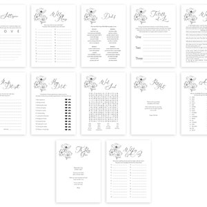 Bridal Shower Games Templates Printable Game Editable Canva Bridal ...